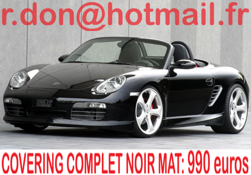 Porsche Boxster, Porsche Boxster, covering Porsche Boxster noir mat